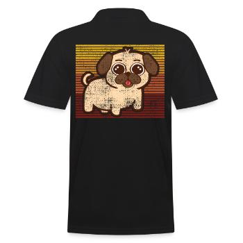 Umarmen Sie Ihre Liebe zu Möpsen mit diesem - Männer Poloshirt - Schwarz - Hinten - Kai (181cm)