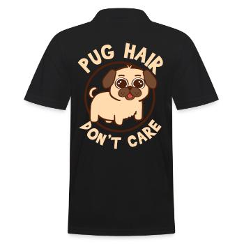 Entzückendes Mops-Lebensdesign für Hundemütter - Männer Poloshirt - Schwarz - Hinten - Kai (181cm)