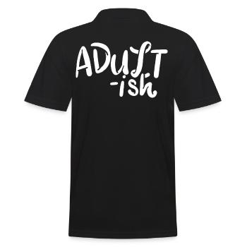 Embrace adult life with fun - Men's Polo Shirt - black - Back - Kai (181cm)