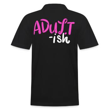 L’aventure adulte commence Citation adulte disant - Polo Homme - noir - Dos - Kai (181cm)