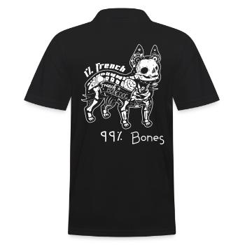 Unique artwork design for French - Men's Polo Shirt - black - Back - Kai (181cm)