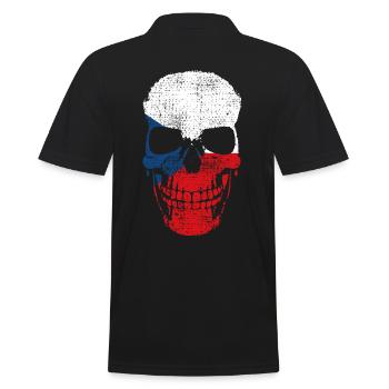 Patriotisme tchéco-américain, - Polo Homme - noir - Dos - Kai (181cm)