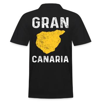 Gran Canaria Vacation Palm Trees Paradise - Men's Polo Shirt - black - Back - Kai (181cm)