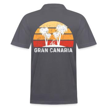 Gran Canaria Paradise Palm Trees Sunny Getaway - Polo Homme - charbon - Dos - Nico (186cm)