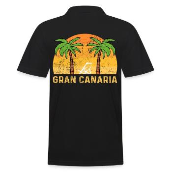 Embrace the sun Gran Canaria Canary Islands - Men's Polo Shirt - black - Back - Kai (181cm)