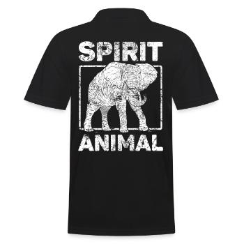 d’éléphant Animal Rétro Vintage Design - Polo Homme - noir - Dos - Kai (181cm)