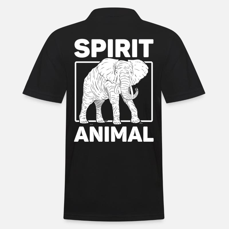 Conception d’animaux d’ d’éléphant rétro - Polo Homme - noir