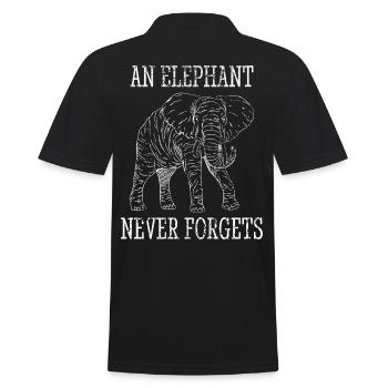 Conception d’animaux d’ d’amoureux des éléphants - Polo Homme - noir - Dos - Kai (181cm)
