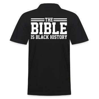 Team Jesus Bible Inspired Faith Design - Men's Polo Shirt - black - Back - Kai (181cm)