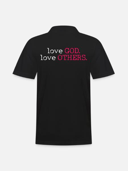 Love God, love others, - Men's Polo Shirt - black