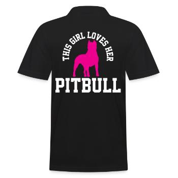 Collection de conception d’œuvres d’art uniques Pitbull Girl - Polo Homme - noir - Dos - Kai (181cm)