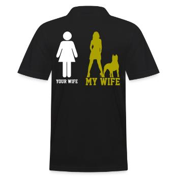 D’une femme pitbull élégante et artistique - Polo Homme - noir - Dos - Kai (181cm)
