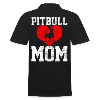 Maman Pitbull Amour Maman Unique - Polo Homme - noir - Dos - Kai (181cm)