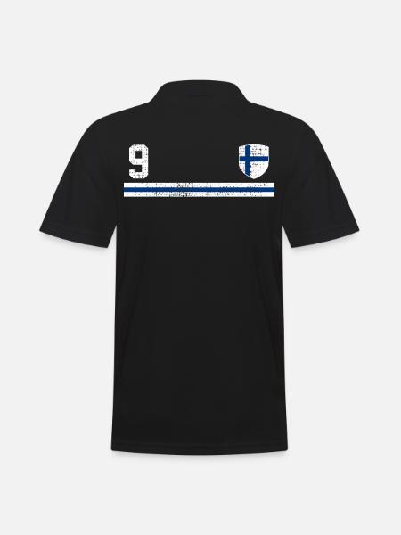 Entdecken Sie die Schönheit des finnischen - Männer Poloshirt - Schwarz