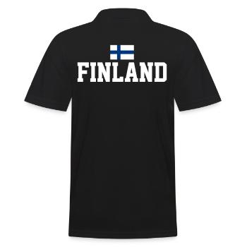Découvrez le design du drapeau scandinave - Polo Homme - noir - Dos - Kai (181cm)