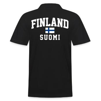 Art scandinave unique avec - Polo Homme - noir - Dos - Kai (181cm)