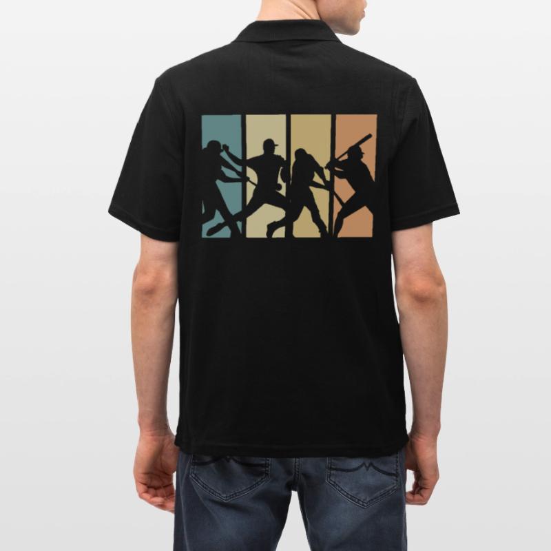 Baseball Retro Evolution Design for Men's Polo Shirt