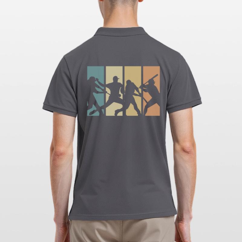 Conception de baseball rétro évolution pour Polo Homme