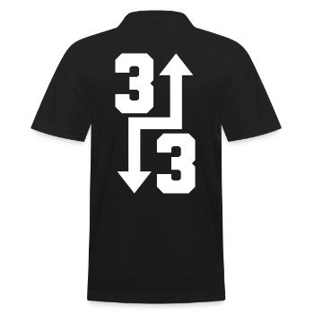 Fan de baseball drôle « Three 3 Home Run » Glacière - Polo Homme - noir - Dos - Kai (181cm)