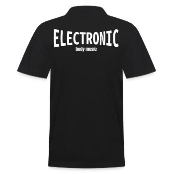 Electronic Body Music - Men's Polo Shirt - black - Back - Kai (181cm)