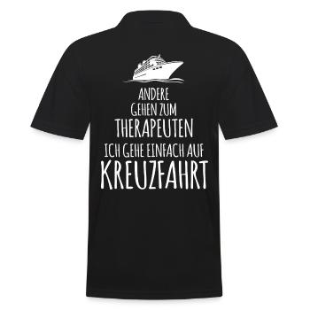 Kreuzfahrt Kreuzfahrtschiff Seereise Meer Geschenk - Männer Poloshirt - Schwarz - Hinten - Kai (181cm)