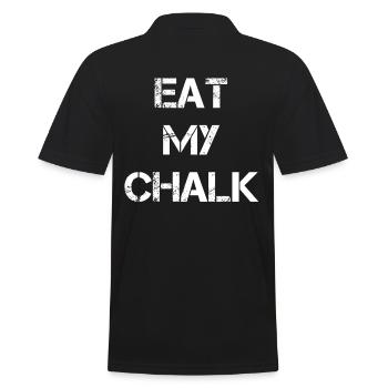 EAT MY CHALK - BOULDER - KLETTER TSHIRT - Männer Poloshirt - Schwarz - Hinten - Kai (181cm)