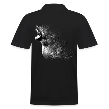 Dog ART - Men's Polo Shirt - black - Back - Kai (181cm)