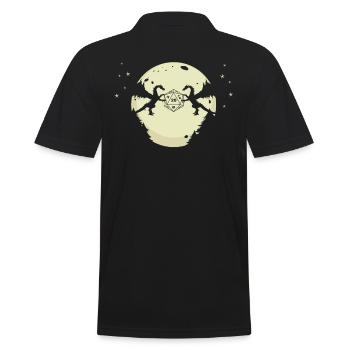 RPG DRAGON DICE in MOONLIGHT Dragons - Männer Poloshirt - Schwarz - Hinten - Kai (181cm)