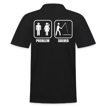 Angler Fishing FISHING PROBLEM Fishing Fish Fishing - Men's Polo Shirt - black - Back - Kai (181cm)