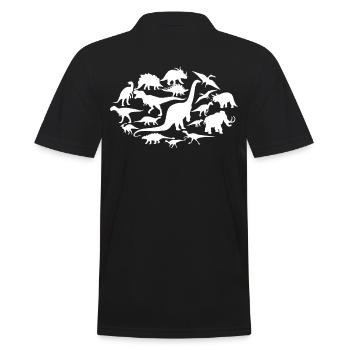 Chemise T-Rex Dinosaure Collection Cadeau - Polo Homme - noir - Dos - Kai (181cm)