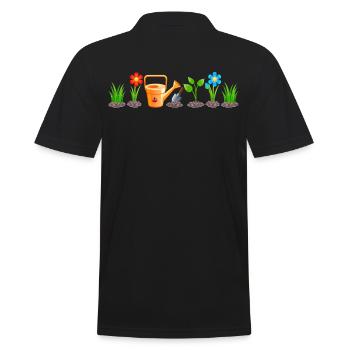 Jardinage jardinage fleurs de jardinage - Polo Homme - noir - Dos - Kai (181cm)