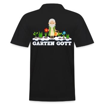 Garten Gott Gartenarbeit Gärtnerei gärtnern Blumen - Männer Poloshirt - Schwarz - Hinten - Kai (181cm)