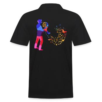 Musicien cor français Musicien corne chemise pour cor - Polo Homme - noir - Dos - Kai (181cm)