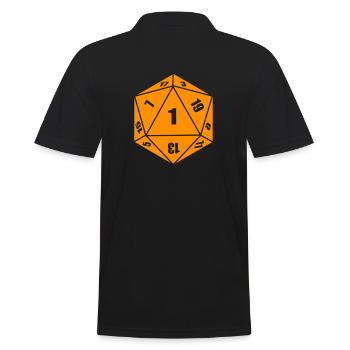 D1 Cube Pen and Paper RPG Dice orange cadeaux - Polo Homme - noir - Dos - Kai (181cm)