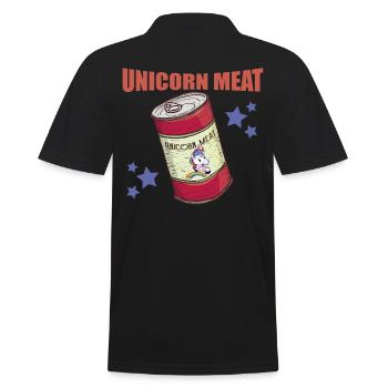 Anti Einhorn Fleisch UNICORN MEAT Lustige Bilder - Männer Poloshirt - Schwarz - Hinten - Kai (181cm)