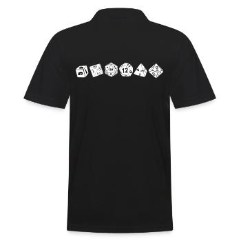 RPG Cube Dice Dragons CUBE CHAIN Chemise - Polo Homme - noir - Dos - Kai (181cm)