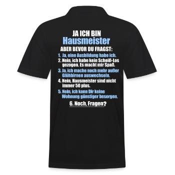 Profession Concierge Emploi Proverbes Drôles - Polo Homme - noir - Dos - Kai (181cm)
