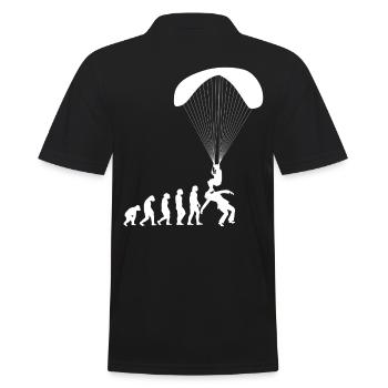 Evolution Paragliding Paraglider Paraglider Shirt - Men's Polo Shirt - black - Back - Kai (181cm)