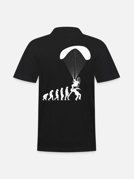 Chemise Parapente Parapente Evolution Paramotor - Polo Homme - noir