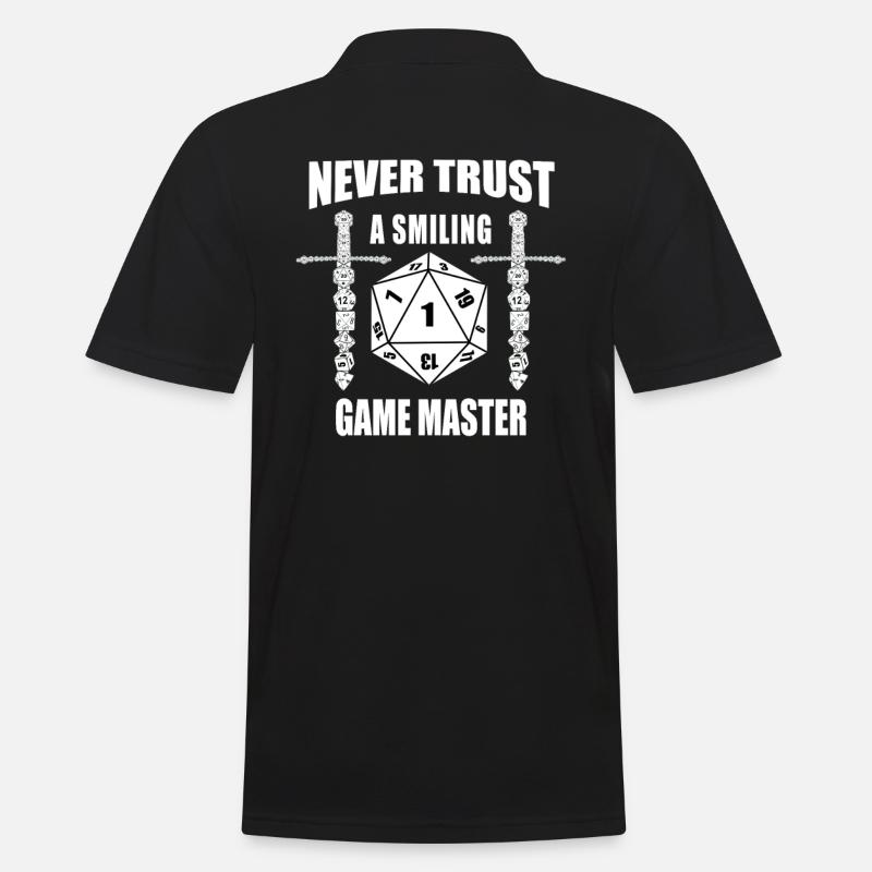 RPG Cube W20 Cube Dice Dragons Trust - Koszulka polo męska - czarny