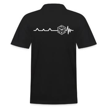 RPG Battement de Coeur Dice D20 Cube W20 Pen and Paper - Polo Homme - noir - Dos - Kai (181cm)