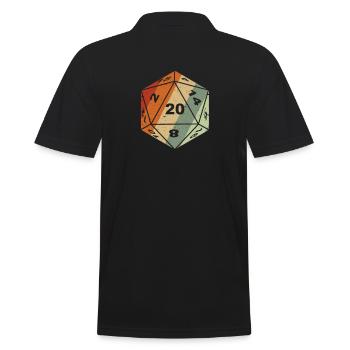 Pen and Paper RPG GAMER Wuerfel set Sammlung RETRO - Männer Poloshirt - Schwarz - Hinten - Kai (181cm)
