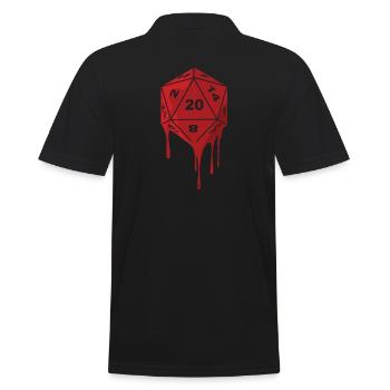 RPG Dice D20 dés set W20 rouge Pen and Paper - Polo Homme - noir - Dos - Kai (181cm)