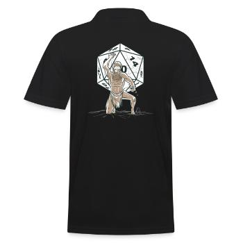 RPG Pen and Paper RPG GAMER Dice Dice God - Men's Polo Shirt - black - Back - Kai (181cm)