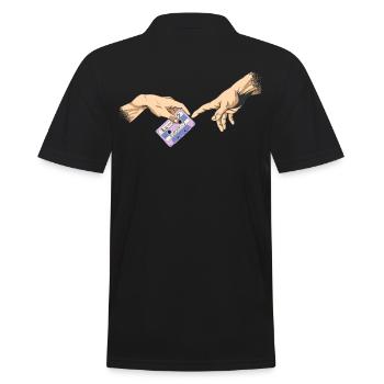Chemise Vaporwave Cassette Gott Aesthetic Synthwave - Polo Homme - noir - Dos - Kai (181cm)