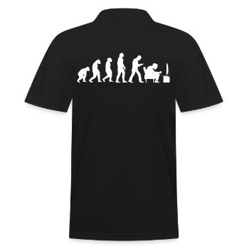 Gamer Gaming PC Konsole Games EVOLUTION Zocker PC - Männer Poloshirt - Schwarz - Hinten - Kai (181cm)
