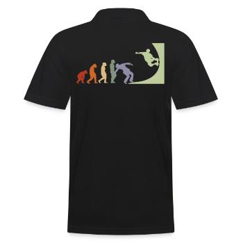 Evolution Skater Skateboard Skate skate halfpipe - Men's Polo Shirt - black - Back - Kai (181cm)