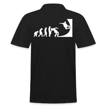 Evolution Skater Skateboard Skate skaten halfpipe - Männer Poloshirt - Schwarz - Hinten - Kai (181cm)