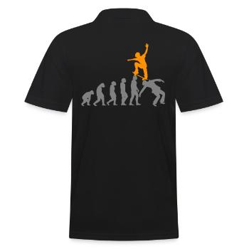 EVOLUTION Skater Skateboard Skate skaten freestyle - Männer Poloshirt - Schwarz - Hinten - Kai (181cm)