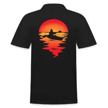 Coucher de soleil en canoë kayak - Polo Homme - noir - Dos - Kai (181cm)